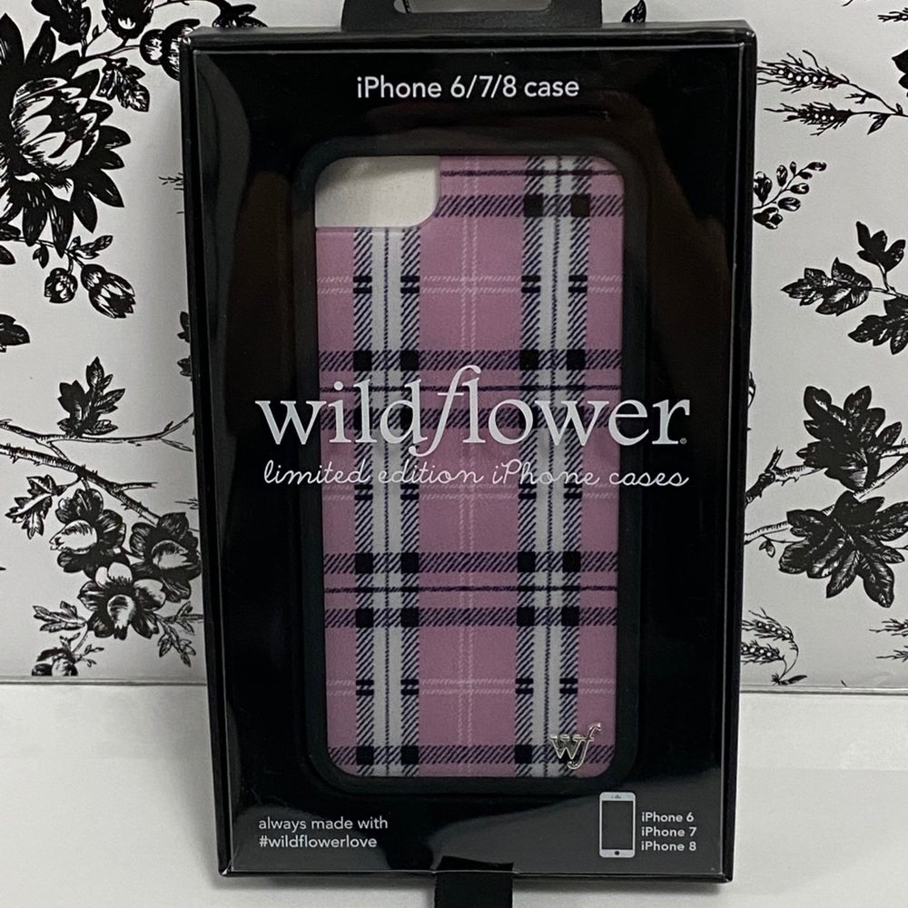 🆕 Wildflower Ltd Ed Lavender Plaid Case iPhone Bundle - Picture 6 of 9